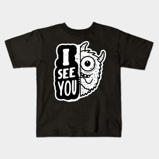 Peekaboo I SEE YOU Monster Kids T-Shirt